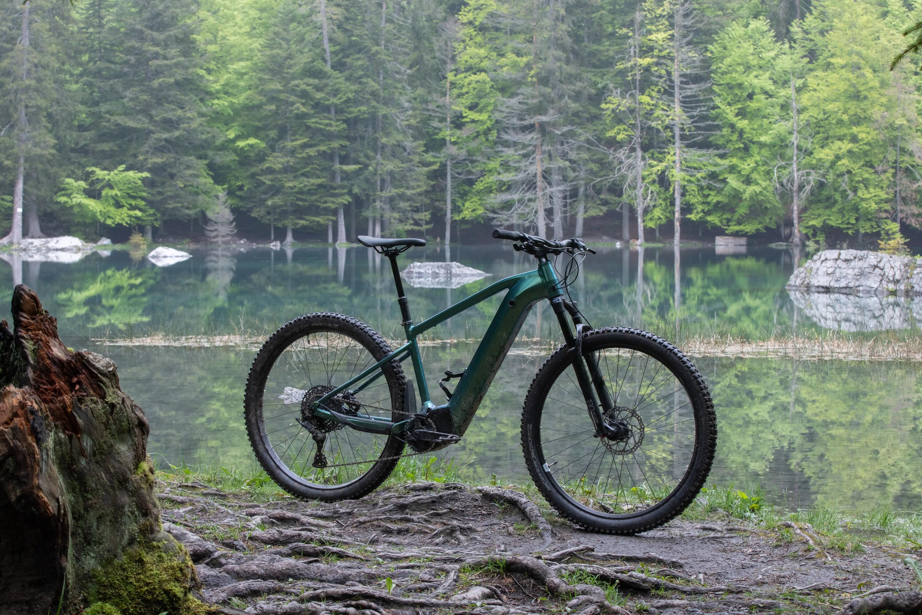 Bicicleta MTB Eléctrica E-Expl 700 Mujer Verde Botella Semirrígida 29" 10/19