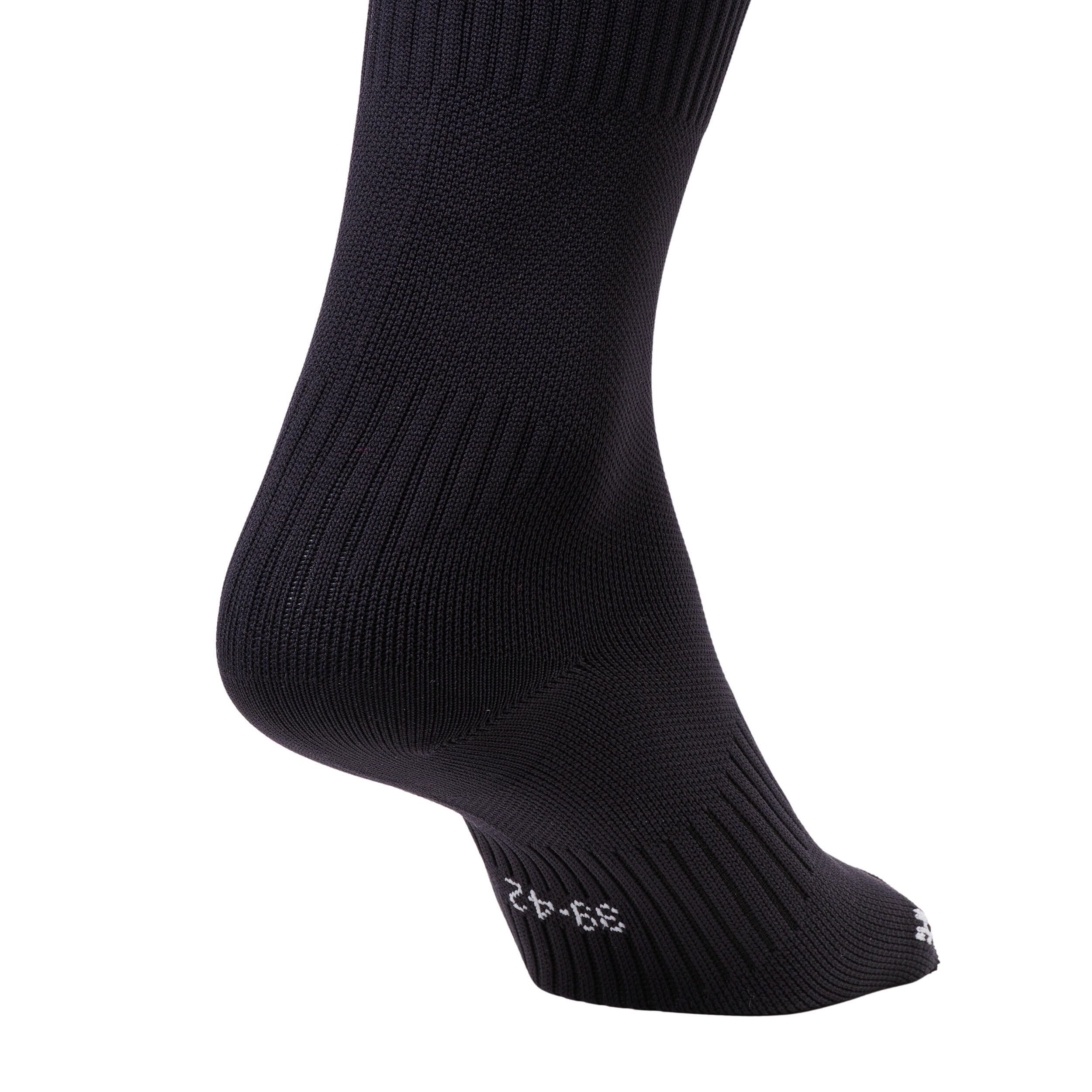 Kids' Field Hockey Socks FH500 - Black 3/4