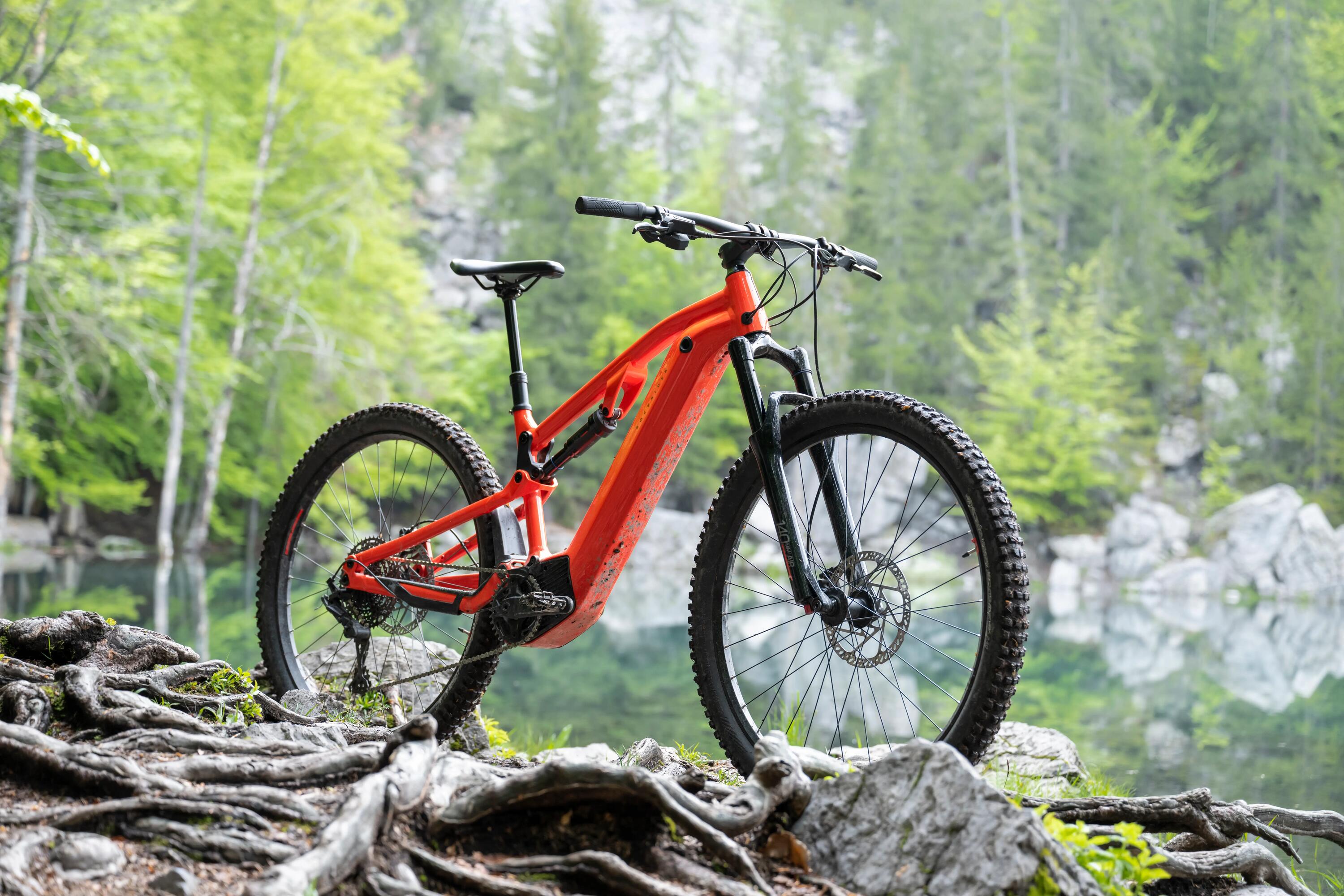 29" Full Suspension Electric Mountain Bike E-Expl 520 S - Bright Red 52/64