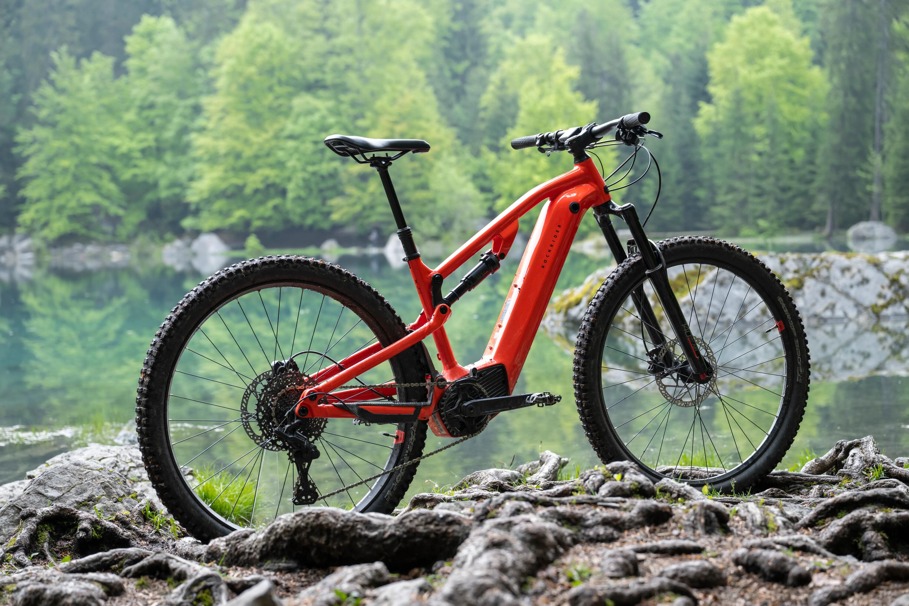 29" Full Suspension Electric Mountain Bike E-Expl 520 S - Bright Red 49/64
