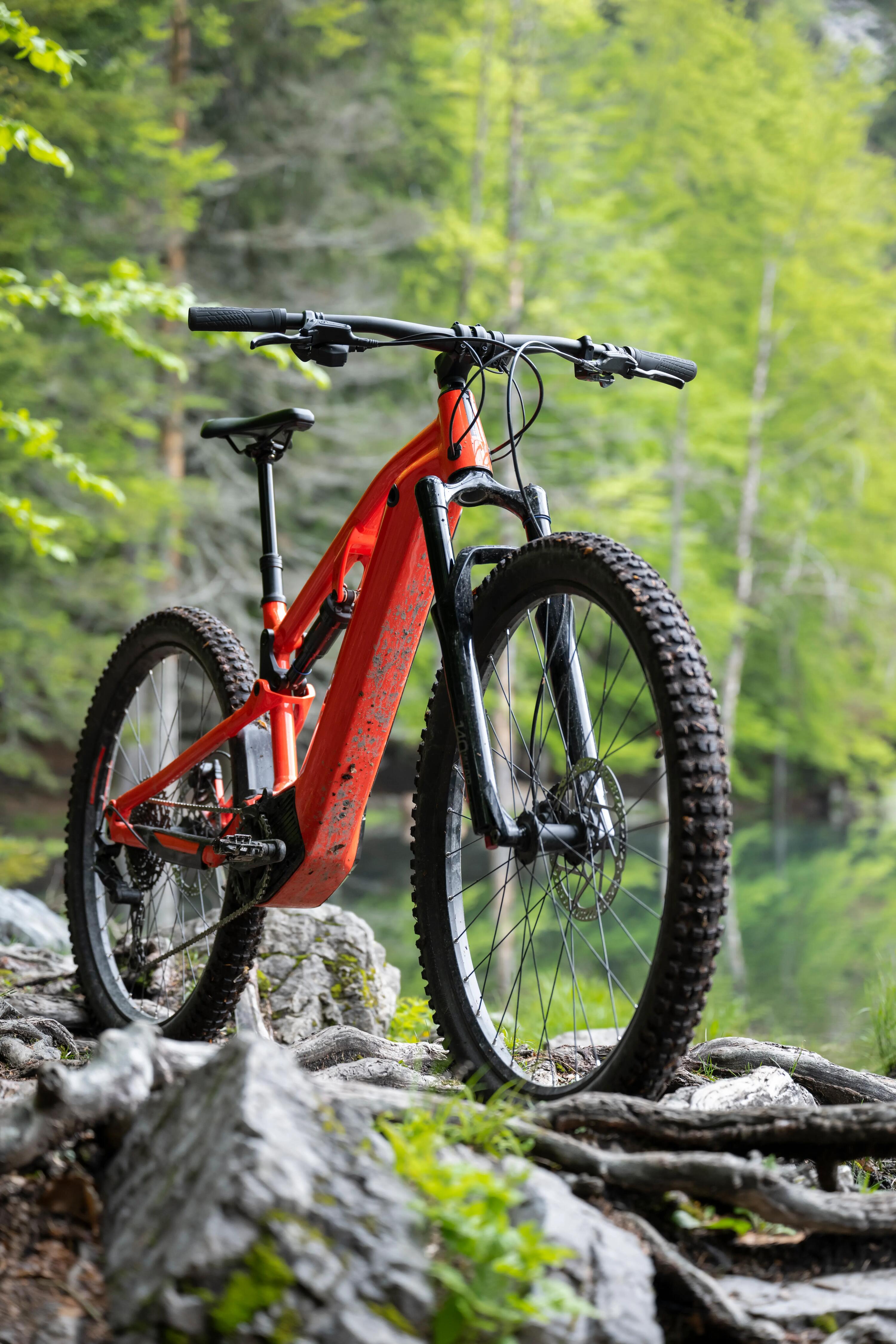 29" Full Suspension Electric Mountain Bike E-Expl 520 S - Bright Red 26/64