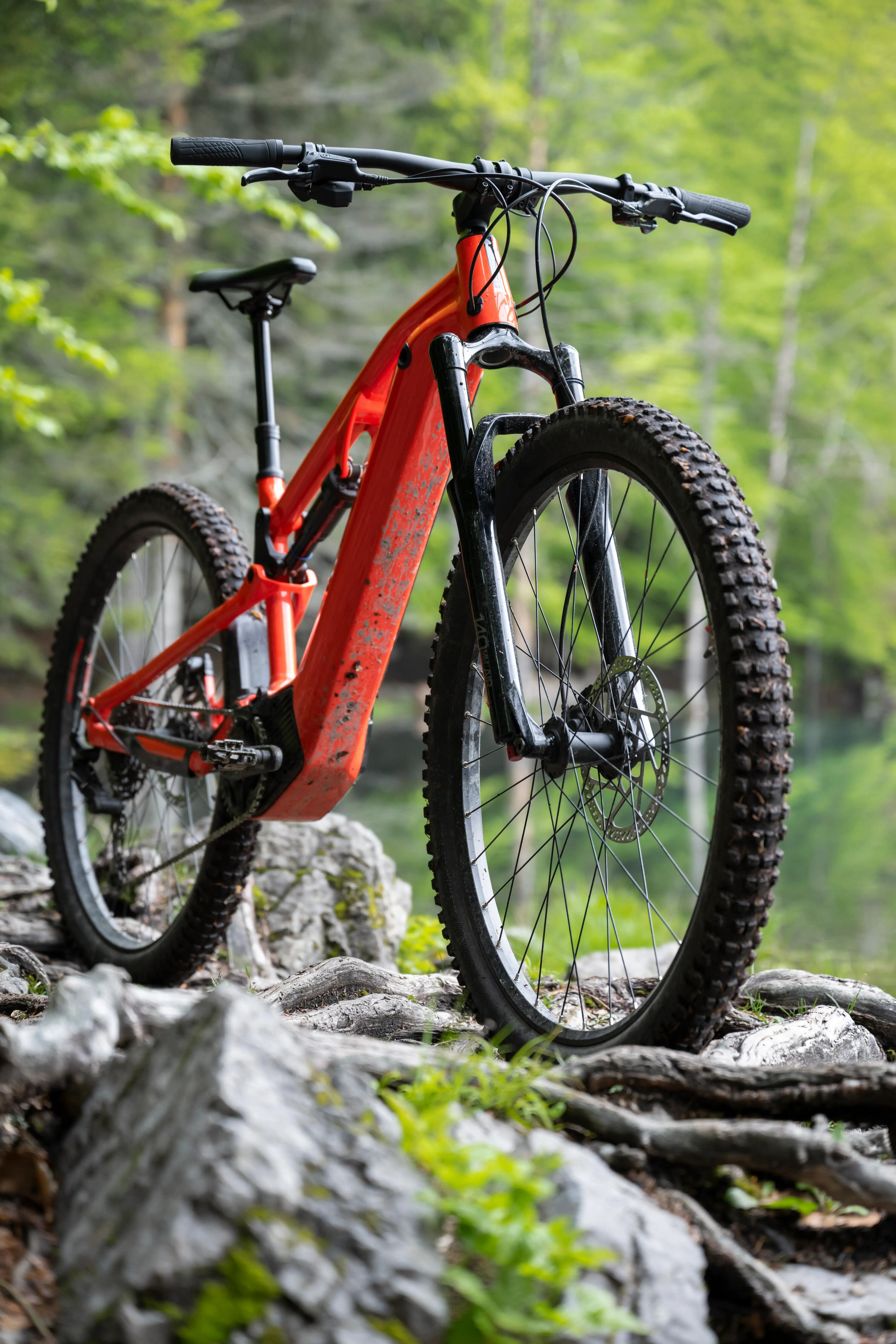 29" Full Suspension Electric Mountain Bike E-Expl 520 S - Bright Red 22/64