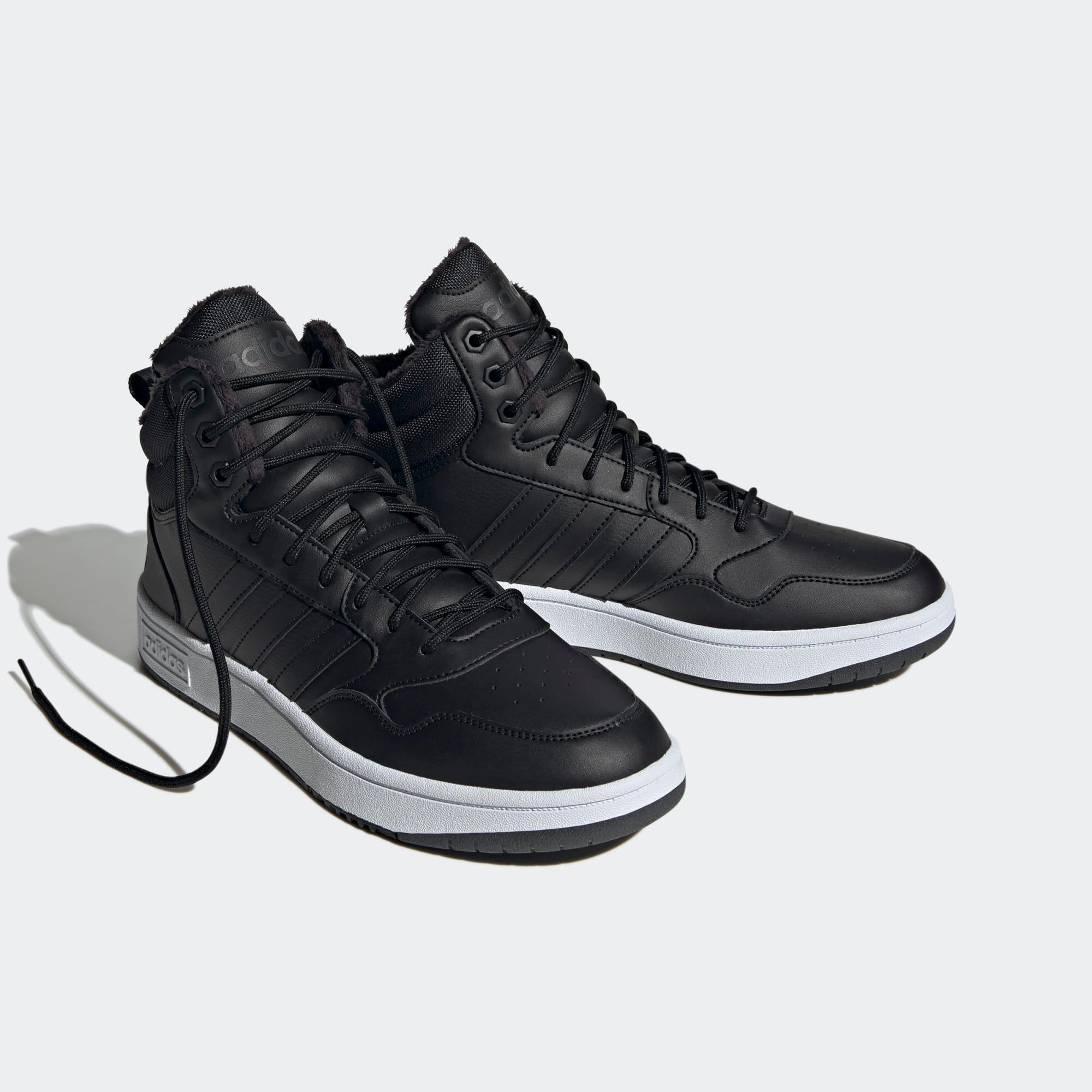 CHAUSSURE FEMME HOOPS 3.0 MID WTR ADIDAS NOIRE 3/7