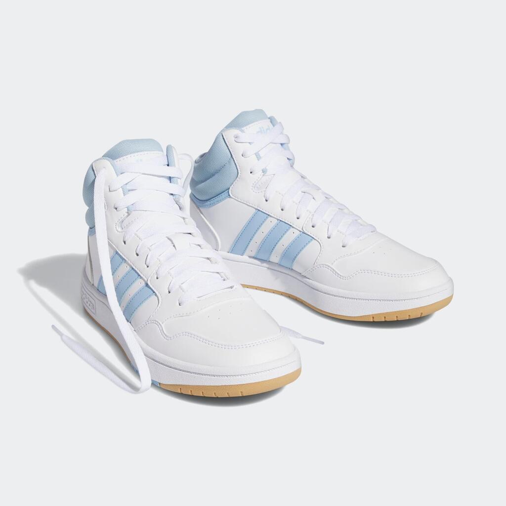 WOMEN'S ADIDAS MID HOOPS 3.0 SHOES - WHITE 