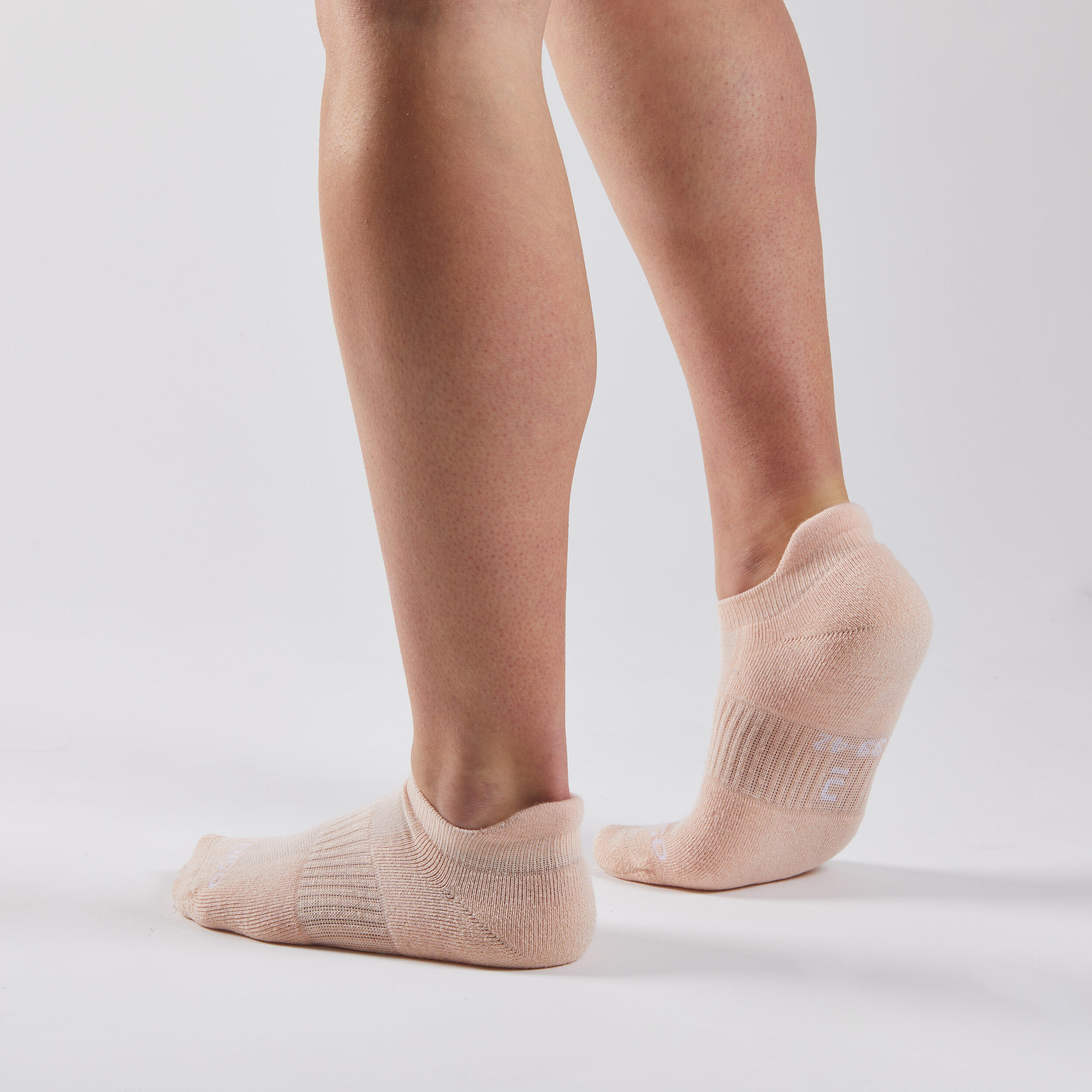 Pair of Low Cotton Sports Socks RS 500 - Pale Pink 2/2