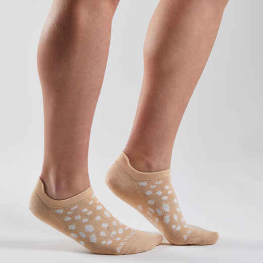 
      Športové ponožky RS 160 nízke bavlnené béžové s bodkami,
1 pár
  