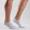 Športové ponožky RS 160 nízke biele s motívom listu 1 pár