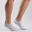 Chaussettes de sport coton bio basses - RS 160 blanc paillettes dessin feuille
