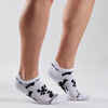 Športové ponožky RS 160 nízke z bavlnené biele s motívom kvetov,
1 pár