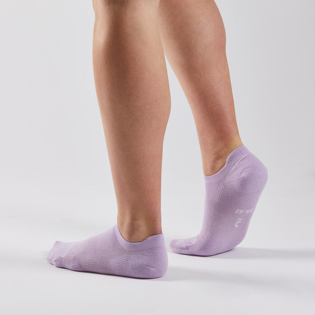 Športové ponožky RS 160 nízke bavlnené béžové s bodkami,
1 pár