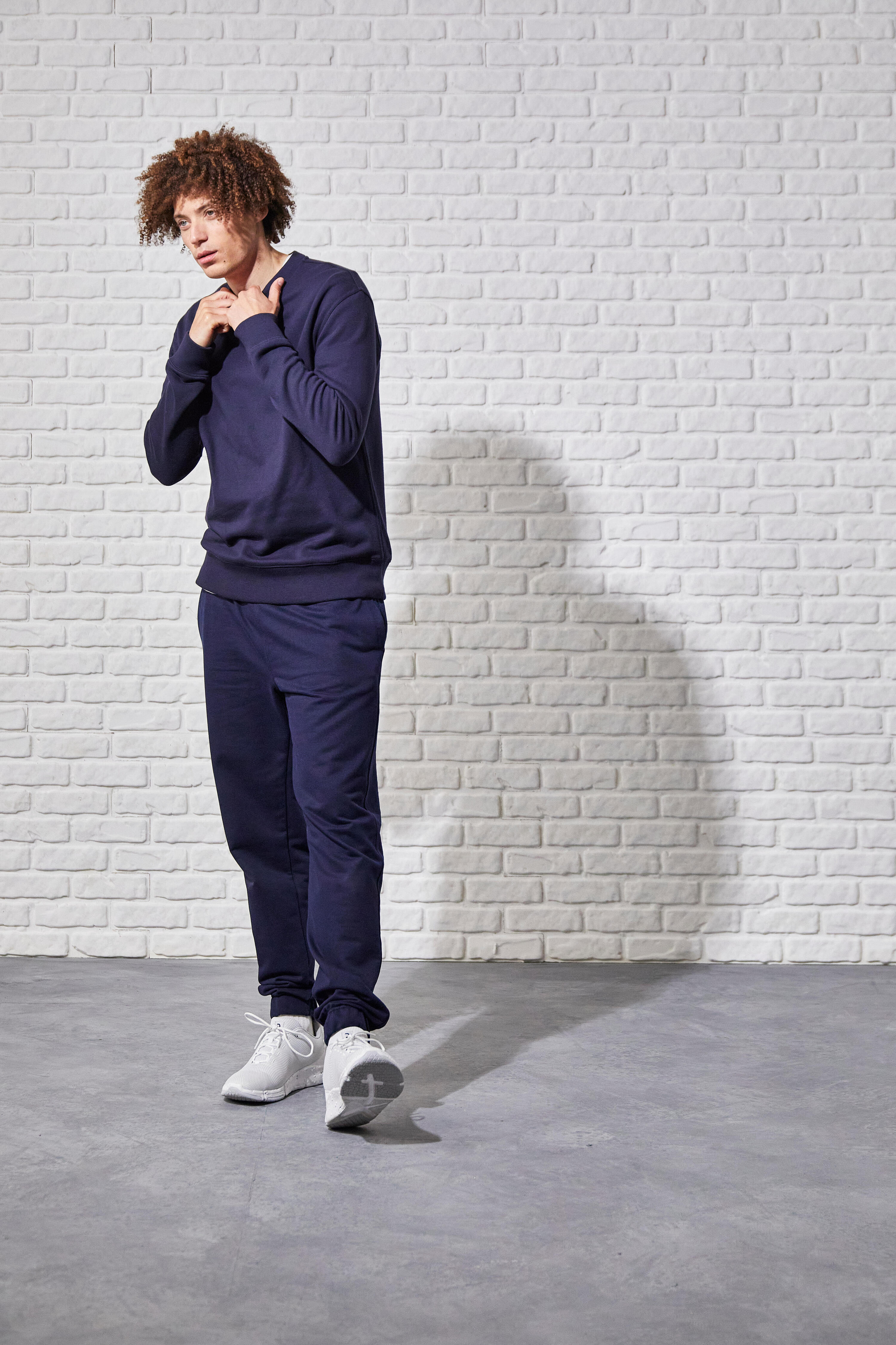 Pantalon jogging fitness homme, bleu noir 5/5