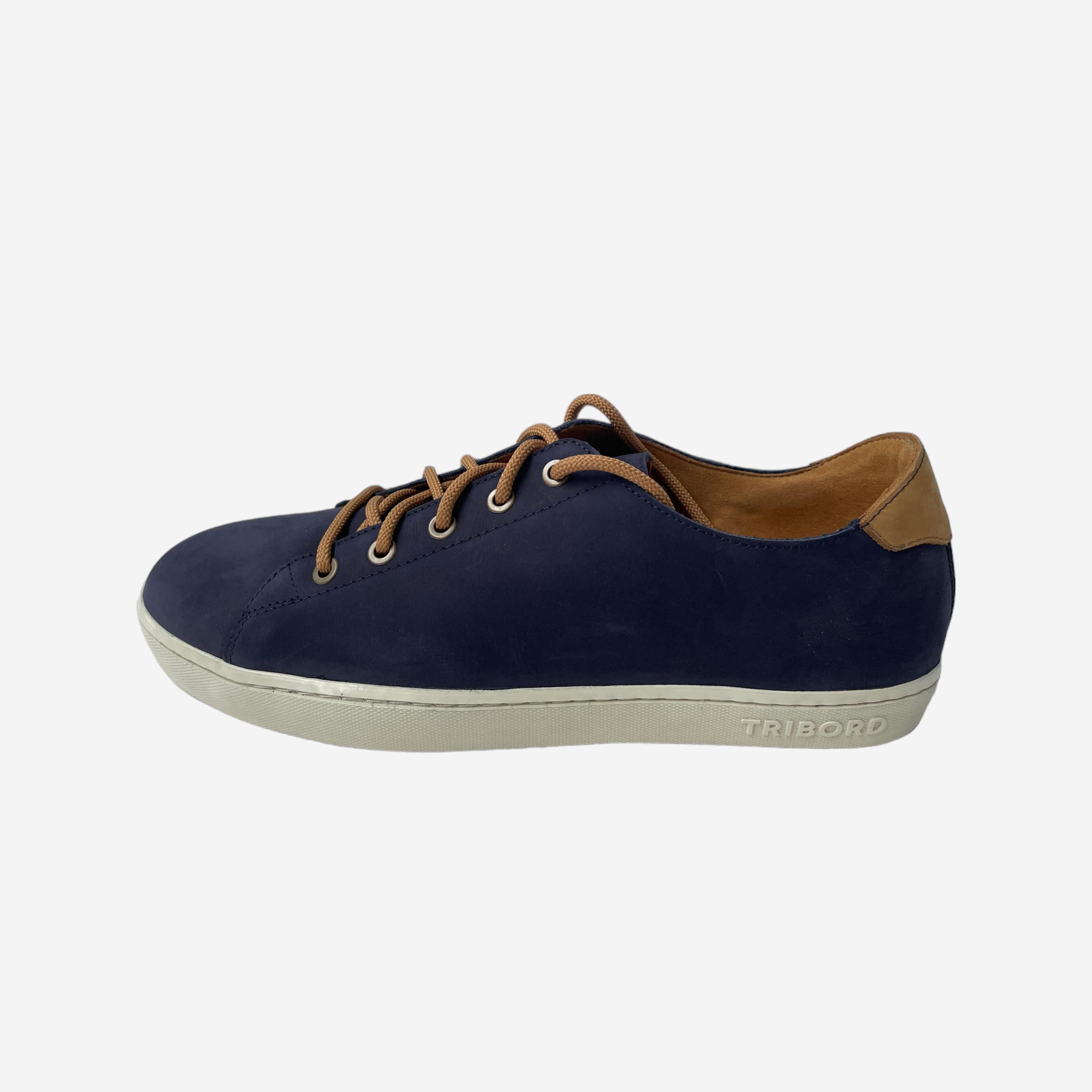 Sapato de vela homem couro 500 low azul