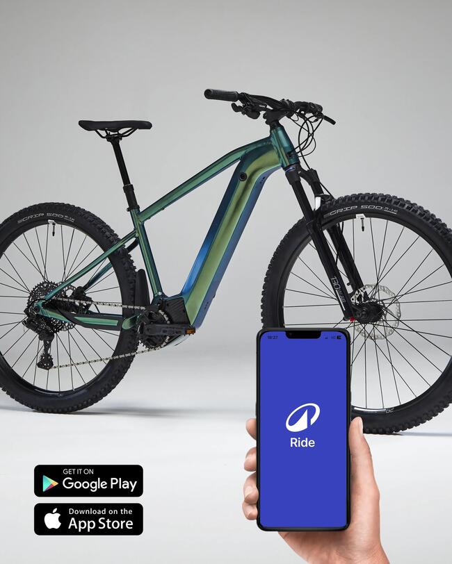 Bicicleta eléctrica semirrígida 29" - E-EXPL 700 Verde botella