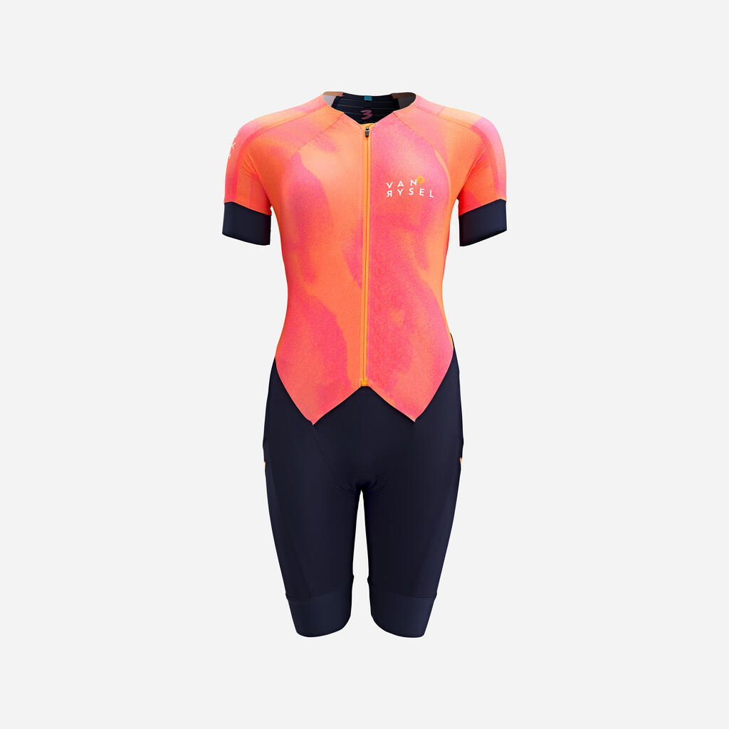 WOMEN'S LD TRIATHLON TRISUIT - NAVY/ORANGE