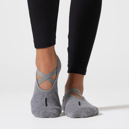 Шкарпетки жіночі для фітнесу нековзні сірі