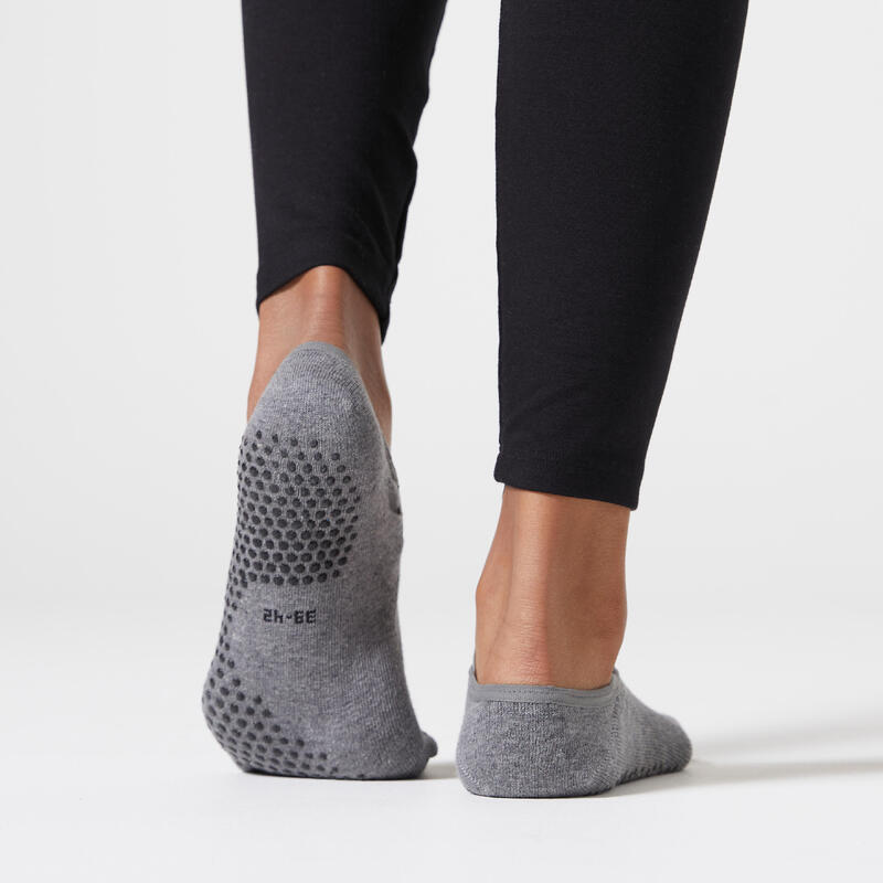 Women's Non-Slip Pilates & Gentle Gym Ballet Sport Socks - Grey