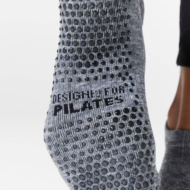 Kaos Kaki Olahraga Anti Slip Pilates - Abu-abu