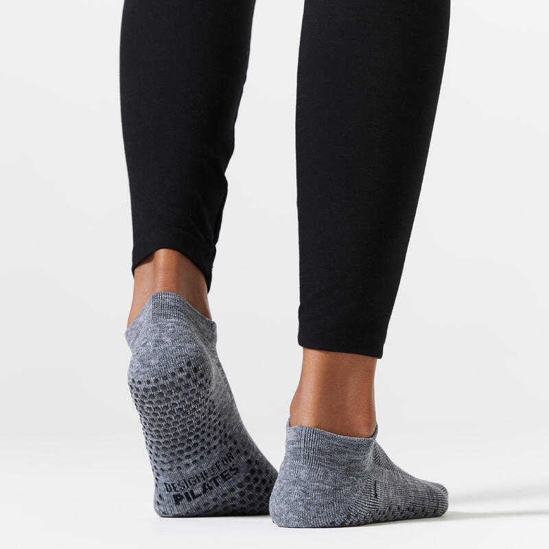 Chaussettes antidérapantes Fitness Femme - 500 Gris