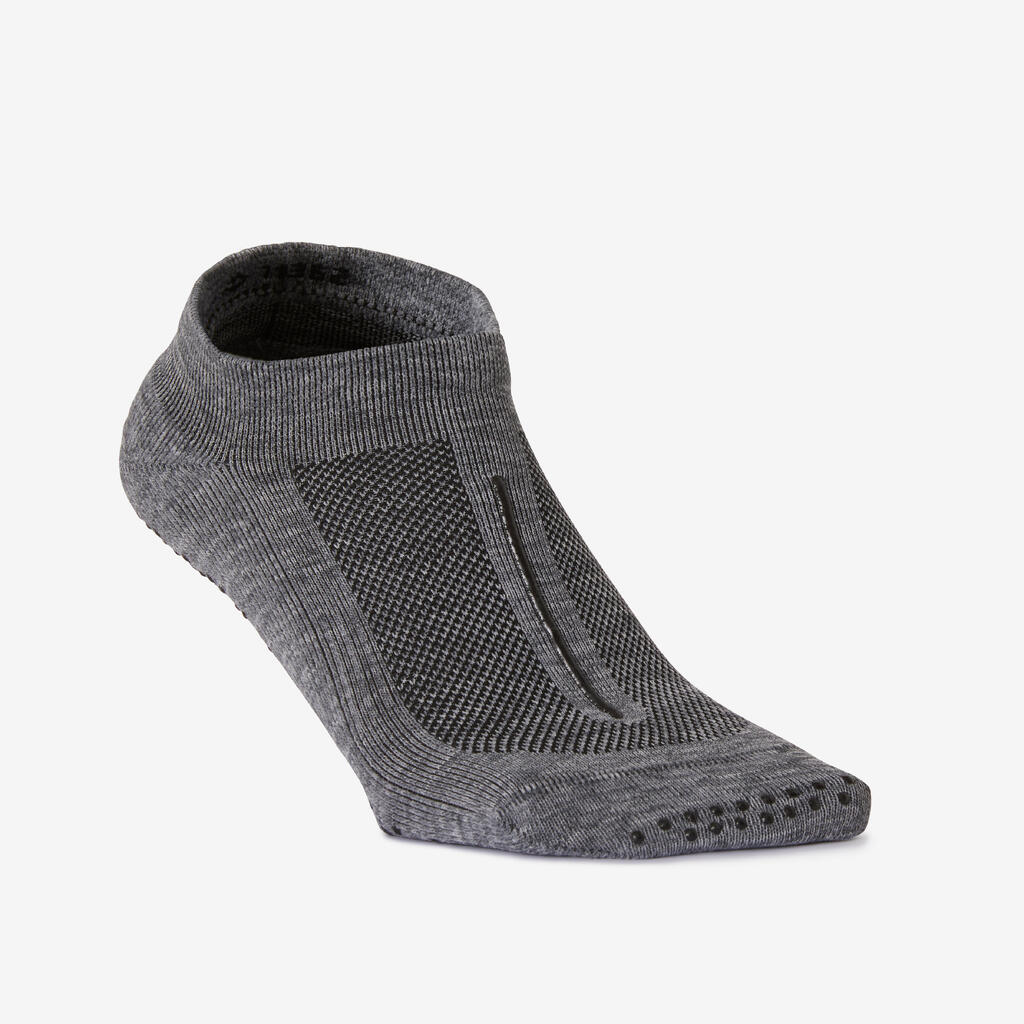 Women's Non-Slip Fitness Socks 500 - Black