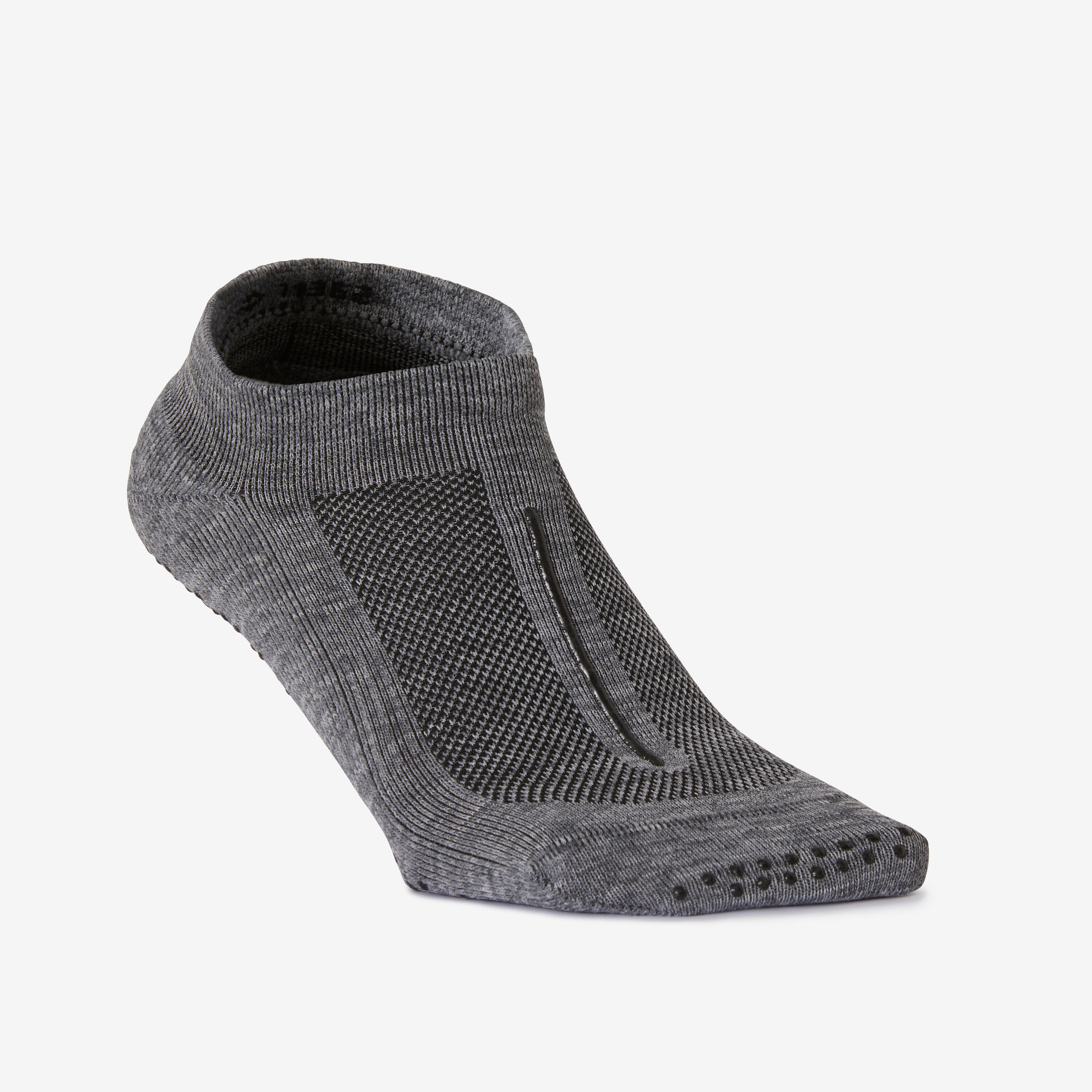 Women's Non-Slip Fitness Socks 500 - Grey 1/6