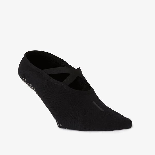 Pair of black non-slip sports socks