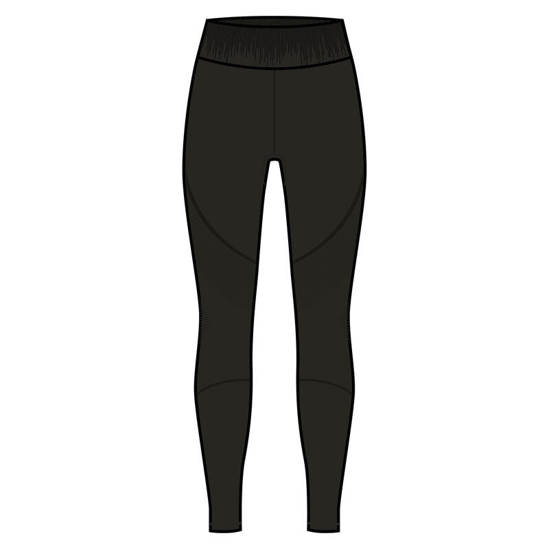 Colanți lungi yoga talie înaltă Negru grafit