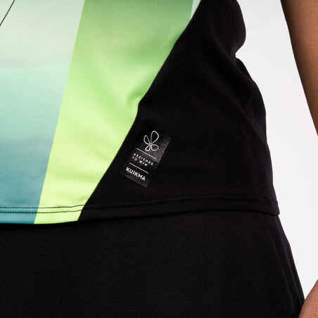 Γυναικείο τεχνικό αμάνικο μπλουζάκι padel Kuikma Pro Lucia Sainz - Πράσινο