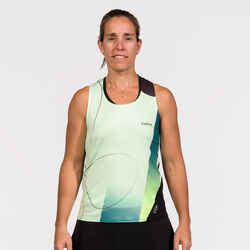 Women's Padel Technical Tank Top Kuikma Pro Lucia Sainz - Green