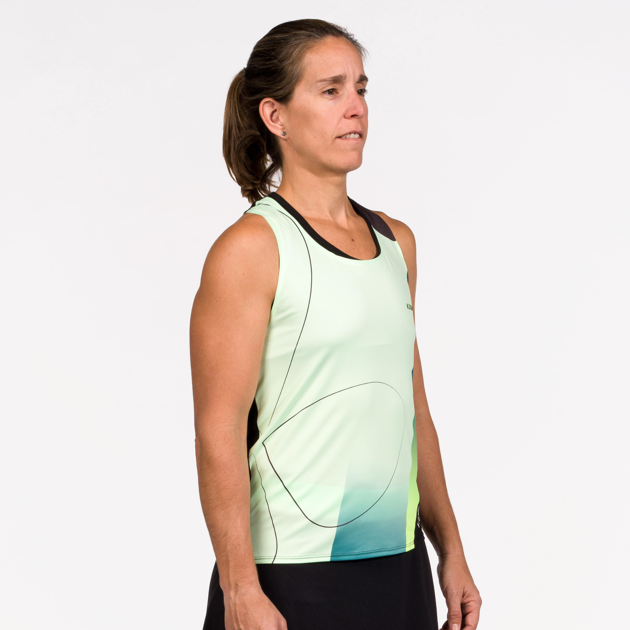 Women's Padel Technical Tank Top Kuikma Pro Lucia Sainz - Green 3/12