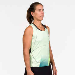 Women's Padel Technical Tank Top Kuikma Pro Lucia Sainz - Green