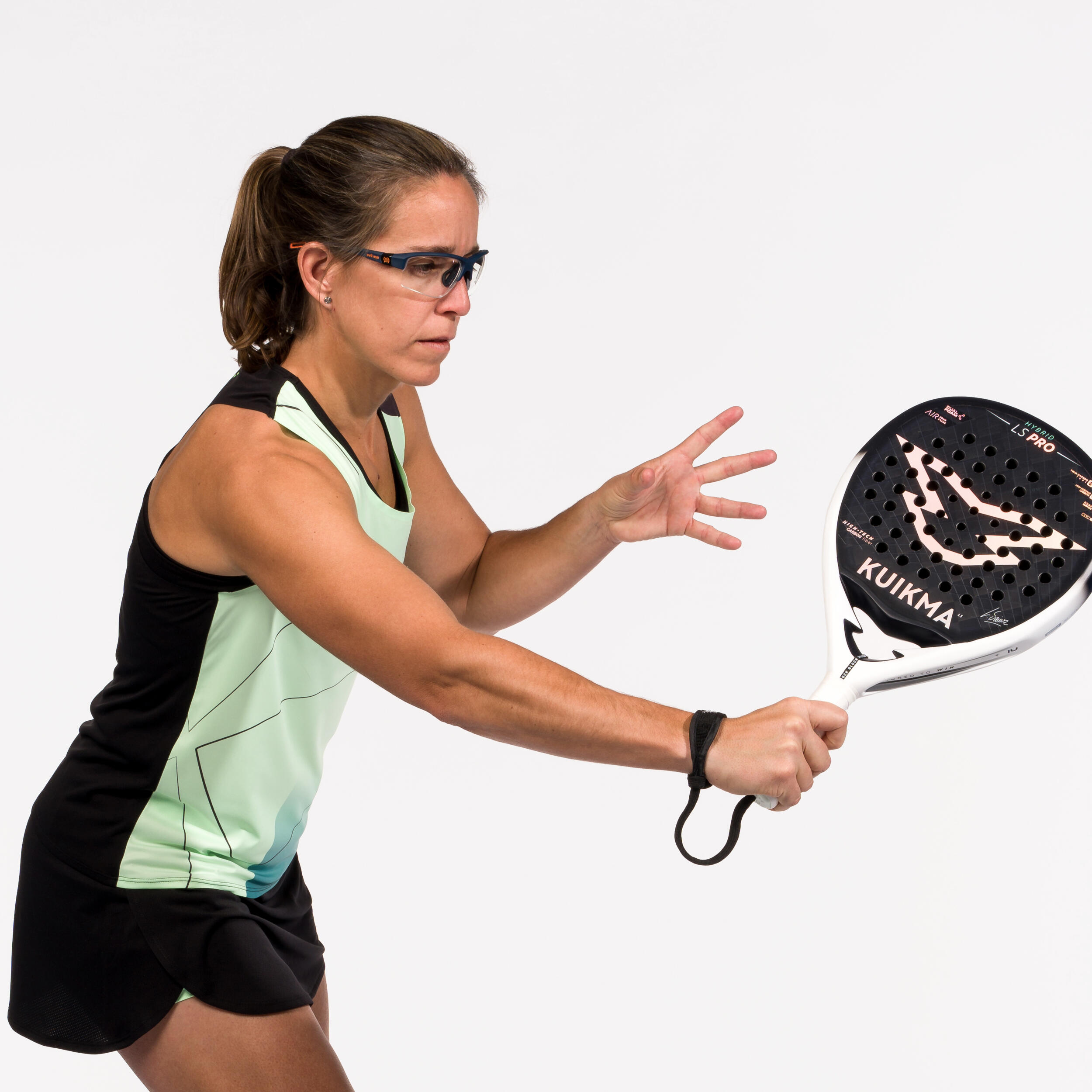 Débardeur de padel technique Femme- Kuikma Pro vert Lucia Sainz 10/15