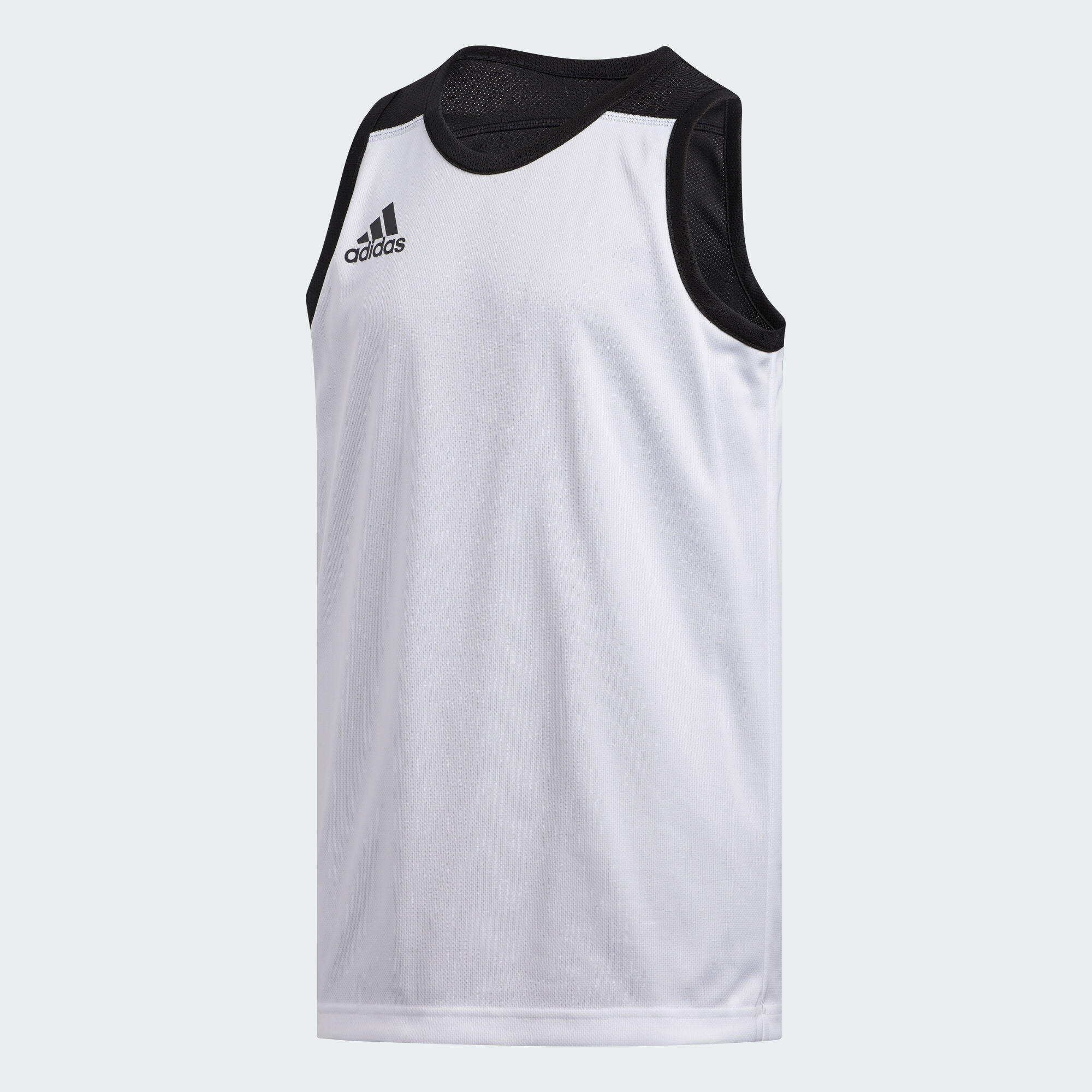 MAILLOT BASKETBALL SANS MANCHE 3G SPEED REVERSIBLE ADIDAS ENFANT NOIR/BLANC 2/6