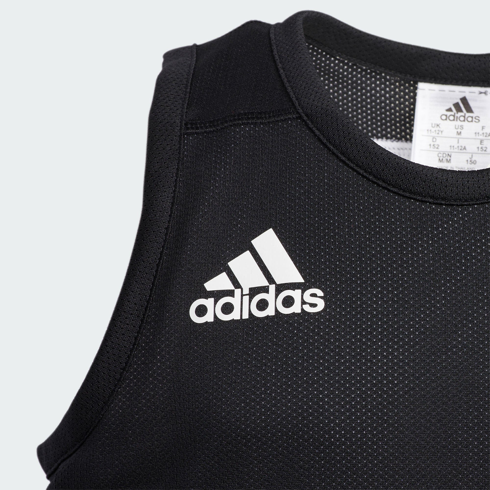 MAILLOT BASKETBALL SANS MANCHE 3G SPEED REVERSIBLE ADIDAS ENFANT NOIR/BLANC 4/6