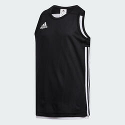 MAILLOT BASKETBALL SANS MANCHE 3G SPEED REVERSIBLE ADIDAS ENFANT NOIR/BLANC