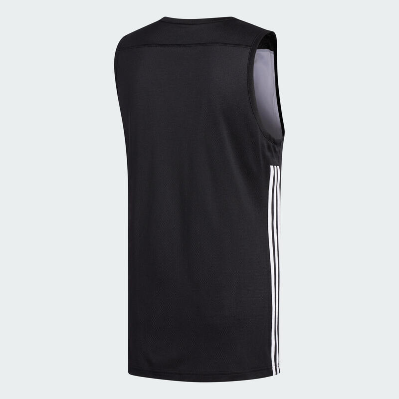 MAILLOT BASKETBALL SANS MANCHE 3G SPEED REVERSIBLE ADIDAS HOMME/FEMME NOIR/BLANC