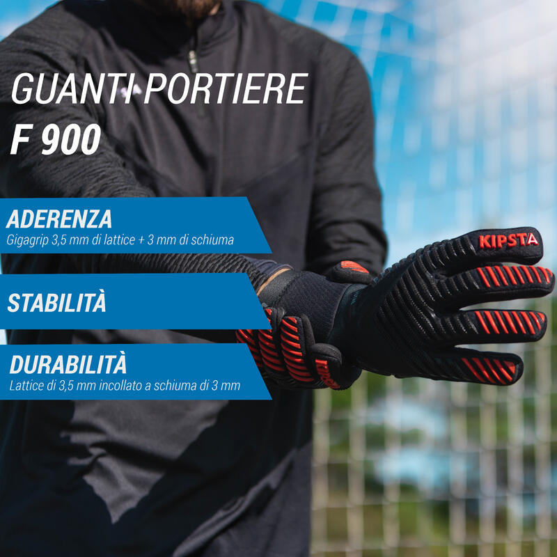 Guanti portiere F 900 CLR nero-rosso