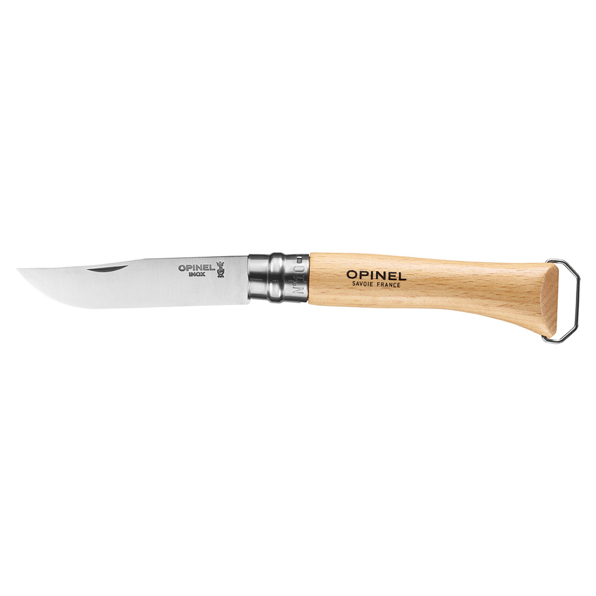 Couteau pliant inox 10 cm - Opinel n°10 tire-bouchon décapsuleur - OPINEL