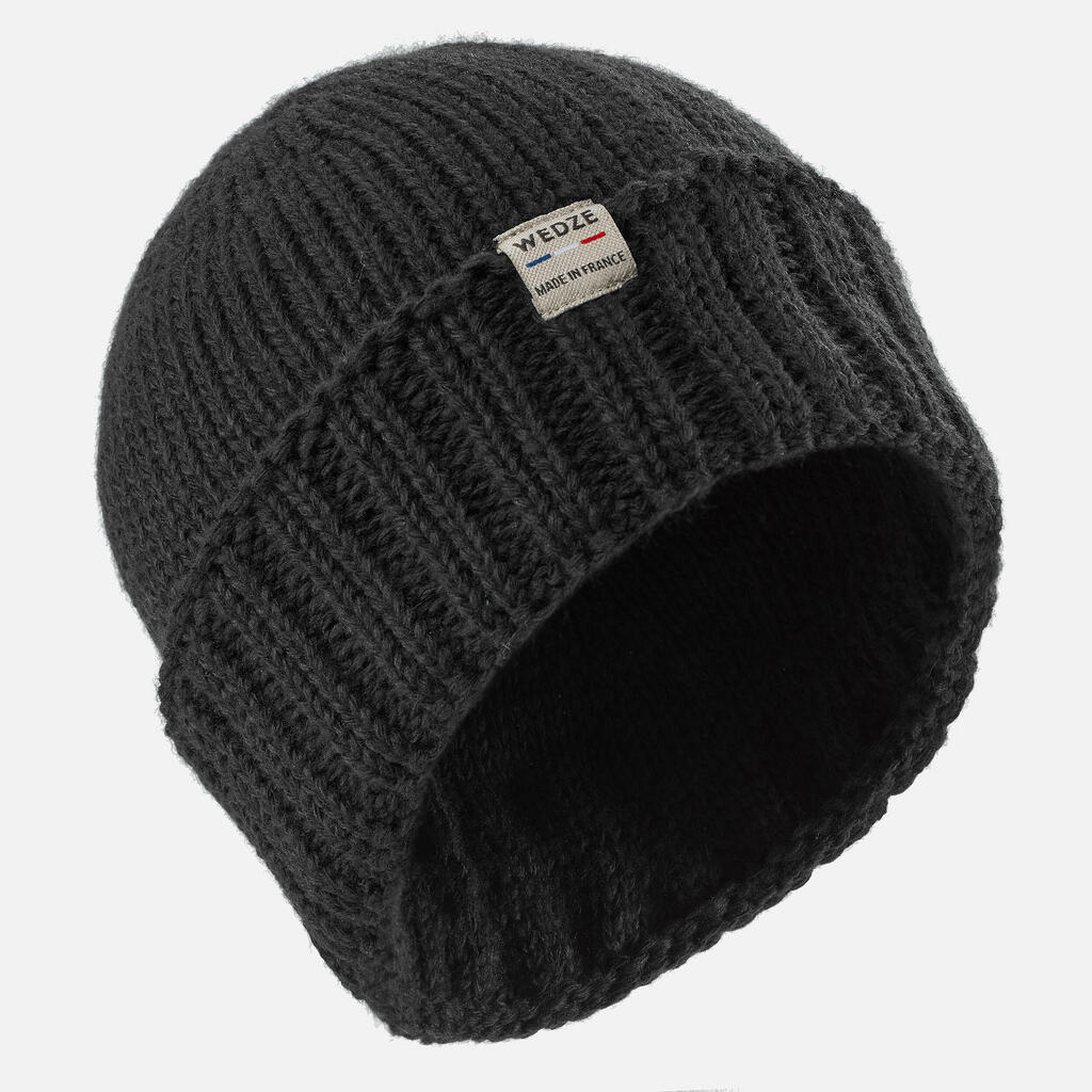 ADULT SKI HAT MADE IN FRANCE BLACK