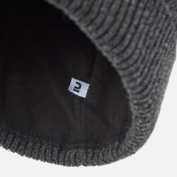 ADULT CABLE WOOL SKI HAT - GREY