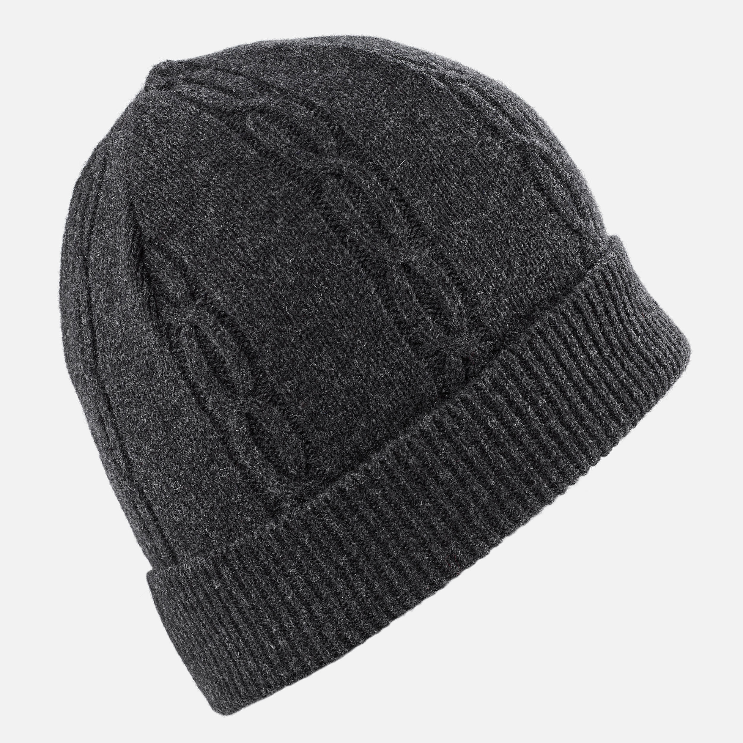 Bonnet de ski torsade laine adulte - gris 5/7