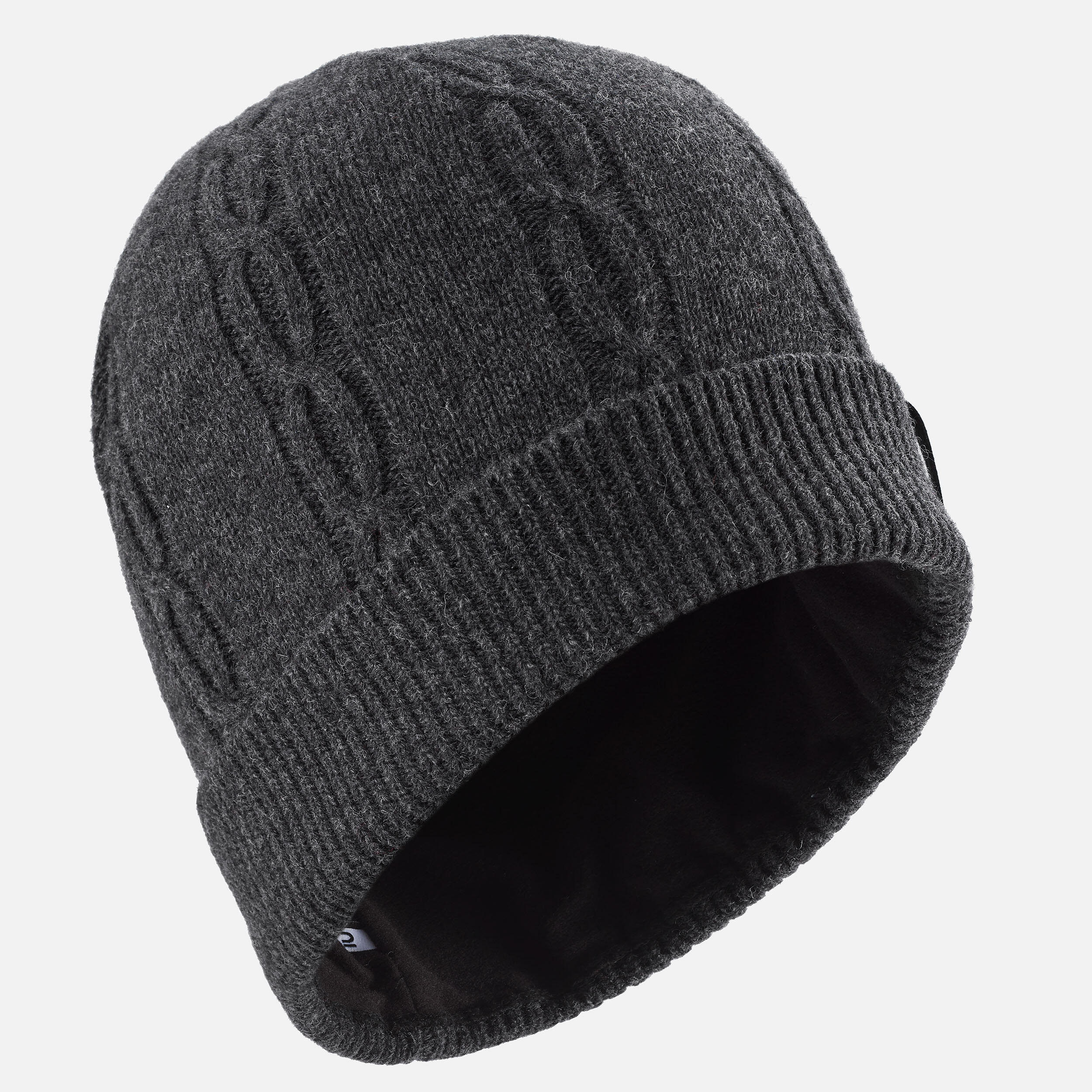 Bonnet de ski torsade laine adulte - gris 3/7