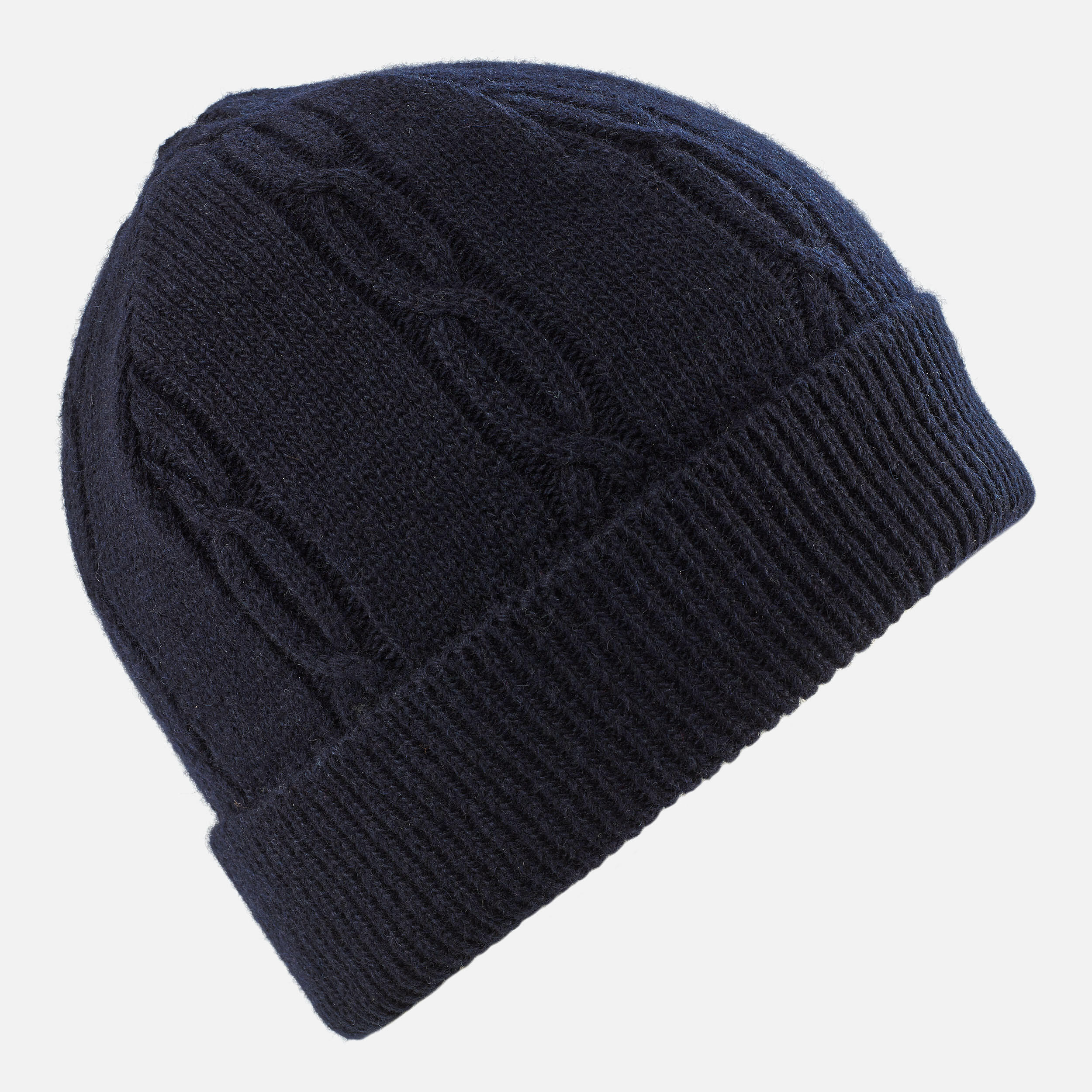 KIDS’ CABLE SKI HAT NAVY BLUE 5/11