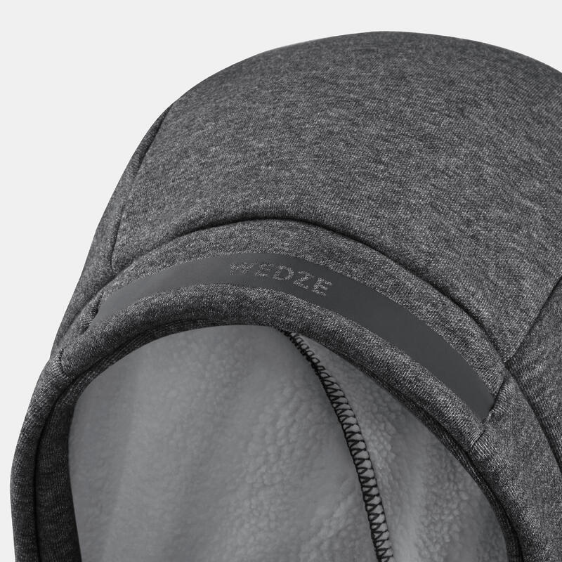 CAGOULE DE SKI SUR CASQUE ADULTE MOLLETON - GRIS FONCE