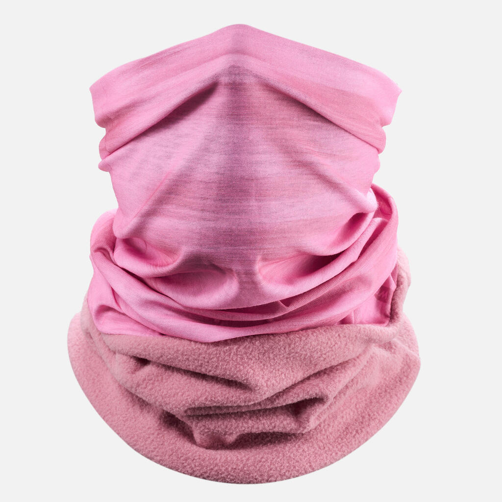 Cache cou de ski adulte, HUG 500 vieux rose