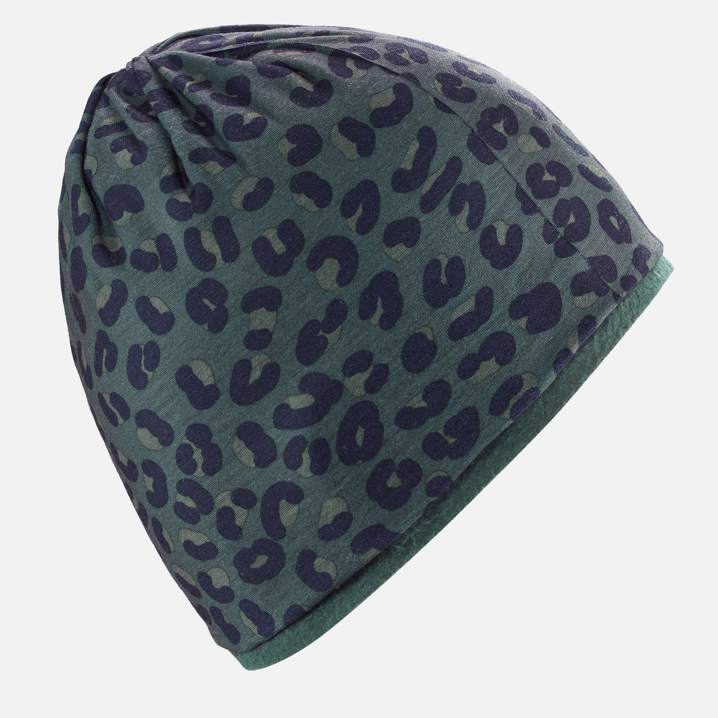 ADULT SKI NECK WARMER HUG - GREEN LEOPARD PRINT 7/7