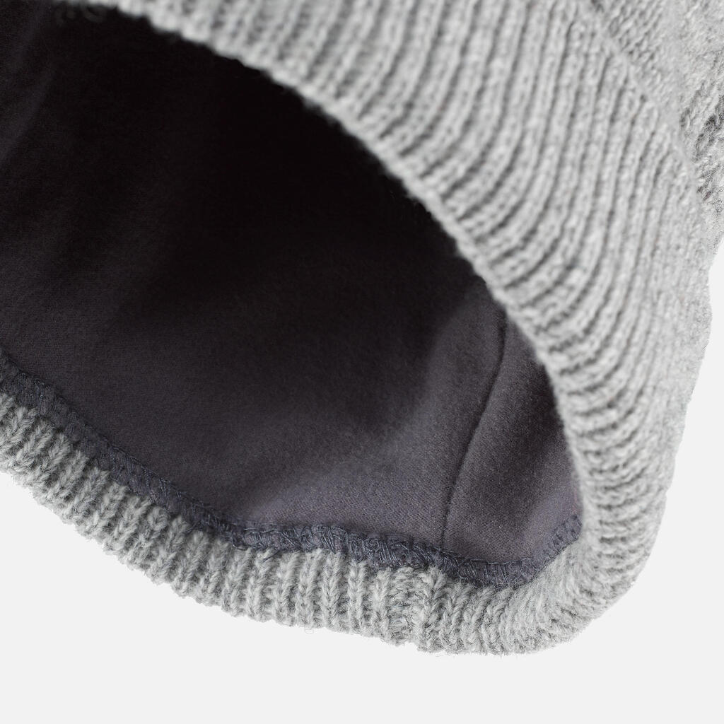 KIDS’ CABLE-KNIT SKI HAT GREY