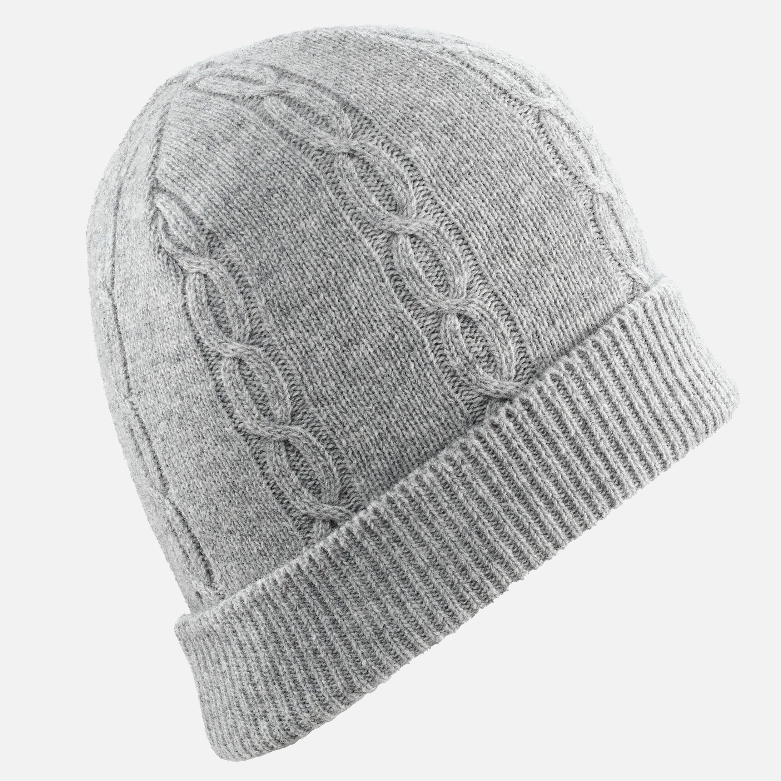 CHILDREN'S GREY TWISTED SKI CAP