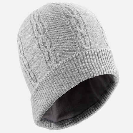 KIDS’ CABLE-KNIT SKI HAT GREY