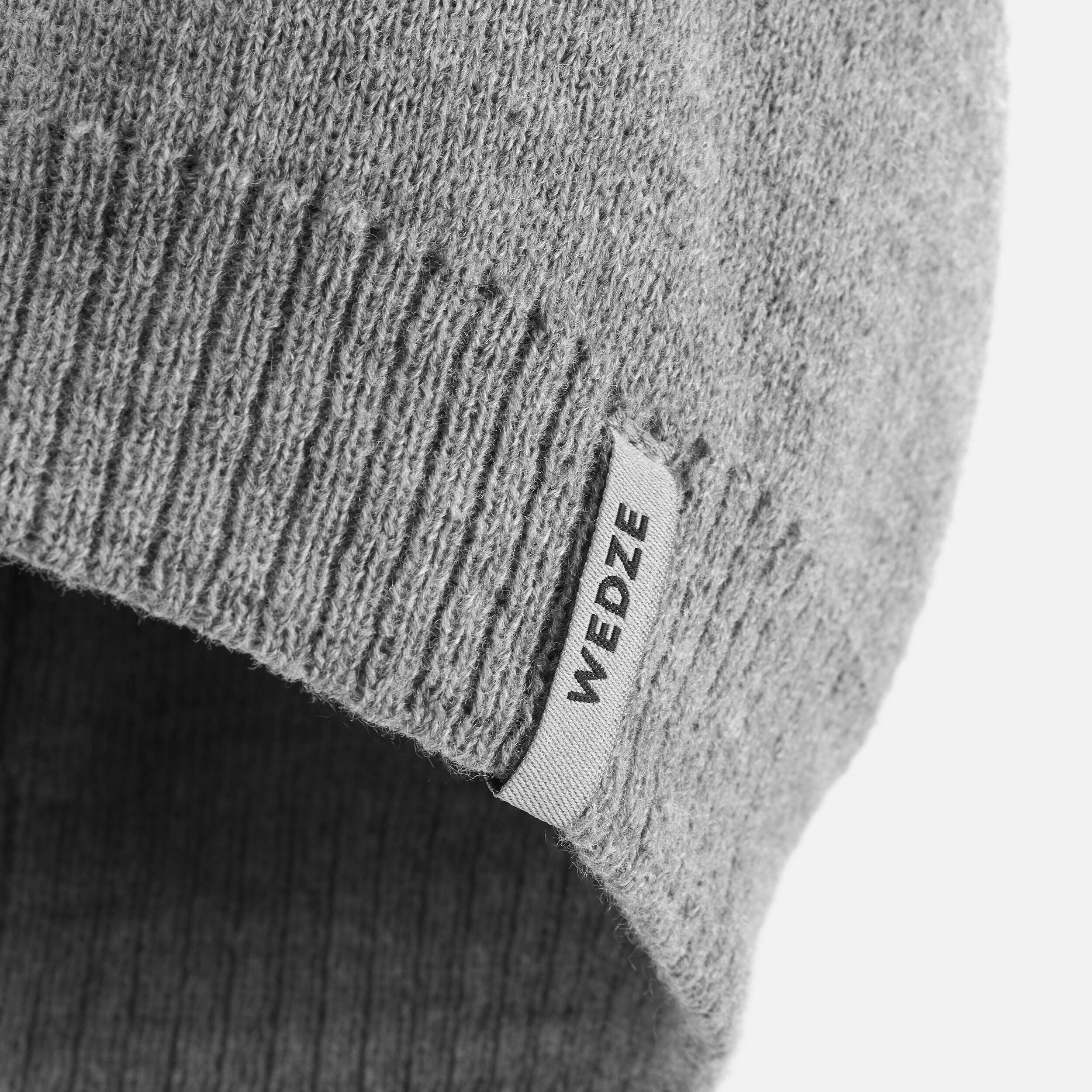 ADULT SKI HAT - SIMPLE - LIGHT GREY -  4