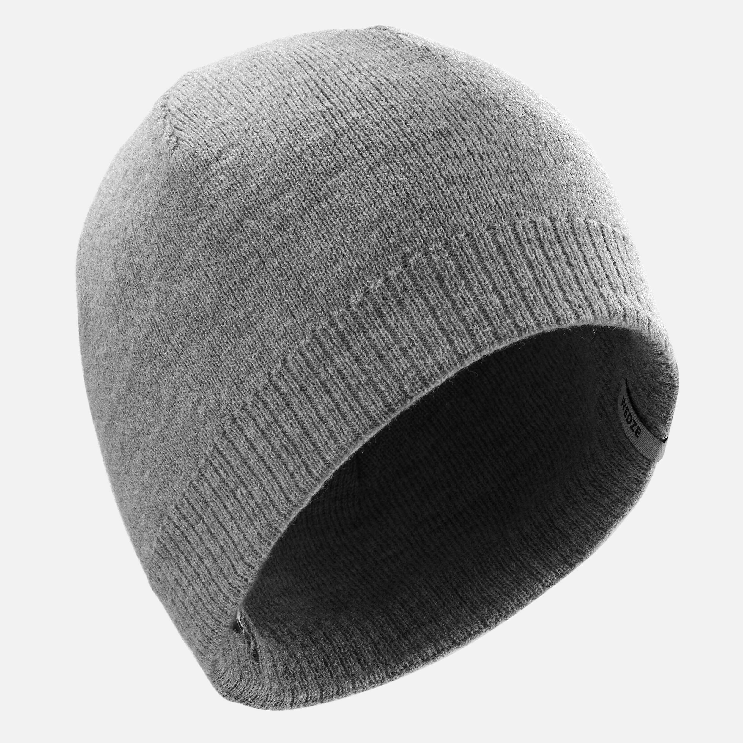 ADULT SKI HAT - SIMPLE - LIGHT GREY -  3